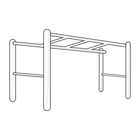 Playground monkey bars drawing black and white clipart