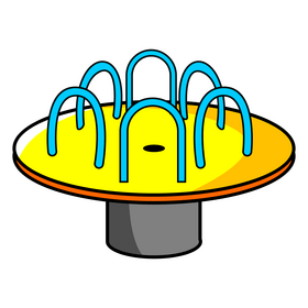 Playground merry go round drawing clipart