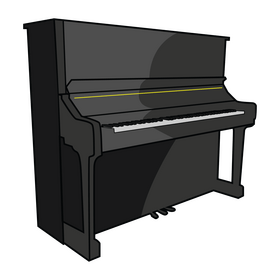 Upright piano clipart