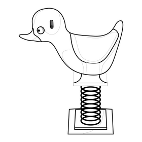 Playground spring rider drawing black and white clipart
