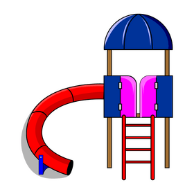 Playground tunnel and tubes cartoon clipart