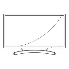 TV television black and white clipart