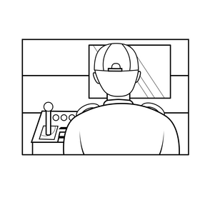 Roller Coaster room control drawing black and white clipart