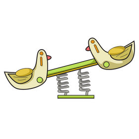 Duck seesaw clipart