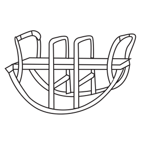 Seesaw rocker kids drawing black and white clipart