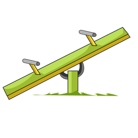 Seesaw colorful clipart