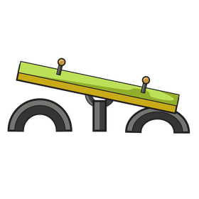 Seesaw in the park clipart