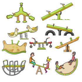 Seesaw free images set vector