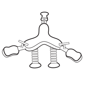 Seesaw triple black and white clipart