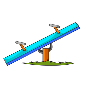 Kids seesaw clipart