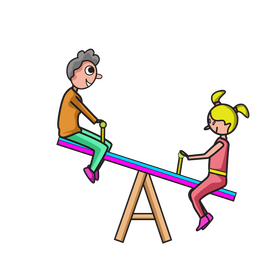 Kids seesaw clipart
