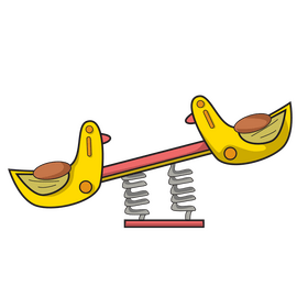 Duck seesaw clipart
