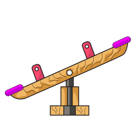 Wooden seesaw clipart