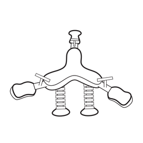 3 seats seesaw black and white clipart