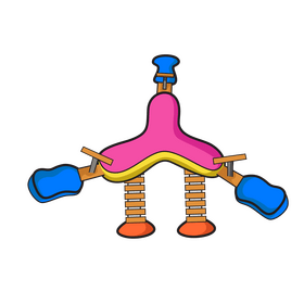 3 seats seesaw clipart