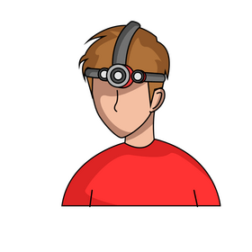Head flashlight clipart