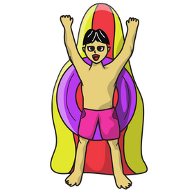 Water slide cartoon clipart