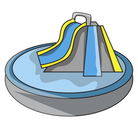 Water slide for kids clipart