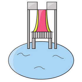 Water slide jumping clipart