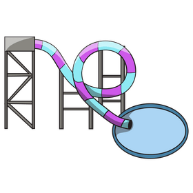 Water slide clipart