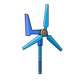 Windmill turbine clipart