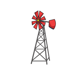 Farm windmill clipart