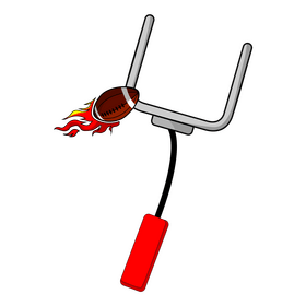 American football goal post, power kick clipart