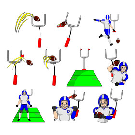 Football goal post vector