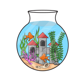 Aquarium bowl clipart