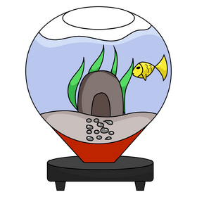 Aquarium bowl glass clipart