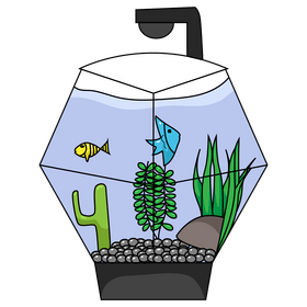 Aquarium radius triangle clipart