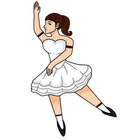 Ballerina dancing clipart