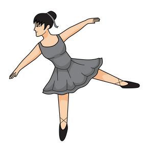 Ballerina cartoon clipart