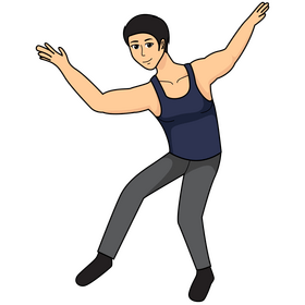 Male ballet dancer clipart