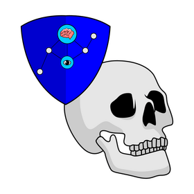 Bone, human skull clipart