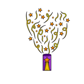 Confetti cartoon clipart