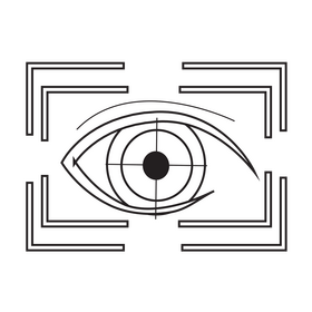 Eye focus black and white clipart
