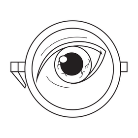 Eye glass black and white clipart