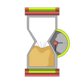 Finish sand clock clipart