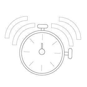 Stopwatch finish black and white clipart