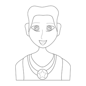 Winner finish black and white clipart