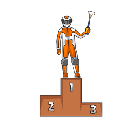 Finish Moto GP Winner clipart