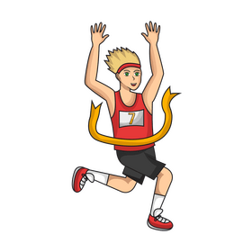 Finish running clipart