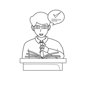 Finish work done black and white clipart