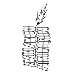 Firecracker string black and white clipart