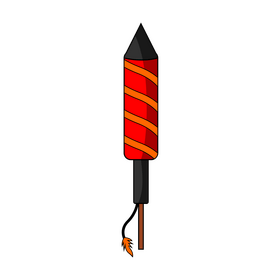 Firecracker sky rocket clipart