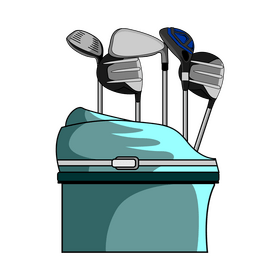 Golf clubs bug clipart