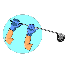 Golf club swing clipart