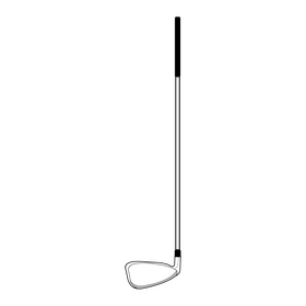 Golf club iron black and white clipart