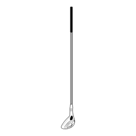 Golf club hybrid black and white clipart